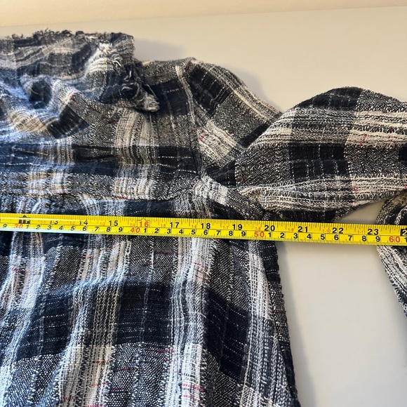 Free People Walk in the Park Plaid Cowl Neck Tunic | Size Large - Picture 7 of 9
